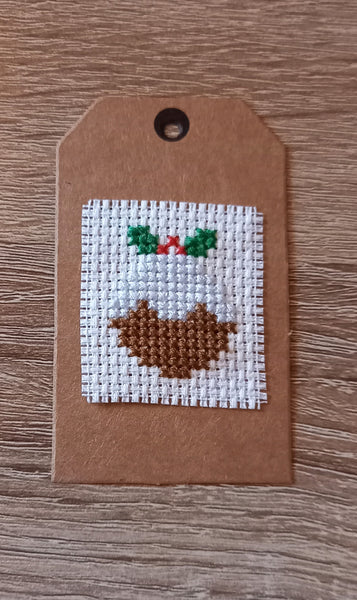 Cross Stitch Gift tag - Christmas Mix