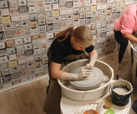 Children's Pottery Throwing