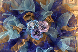 Wreath - Blue Flowers