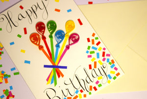 Greeting Card - Happy Birthday Balloons