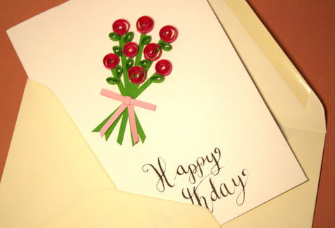 Greeting Card - Happy Birthday Roses