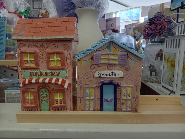 Clay Village on a Shelf