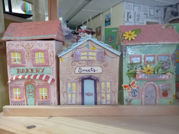 Clay Village on a Shelf