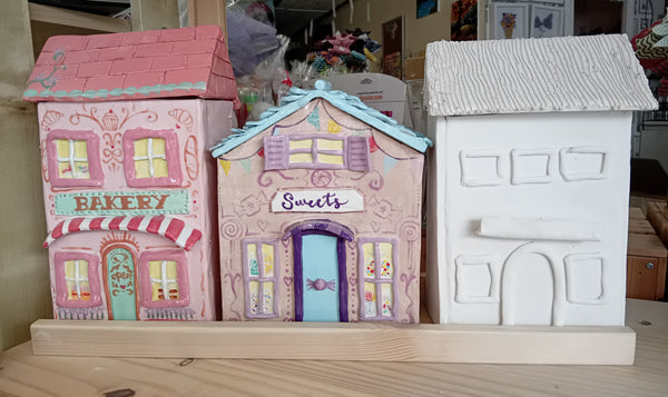 Clay Village on a Shelf