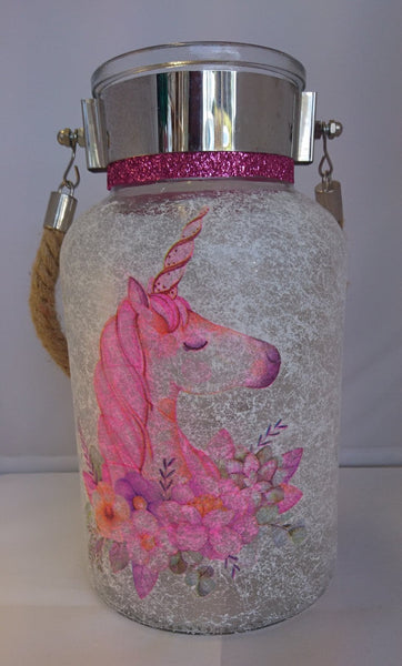 Decoupage Hurricane Jar