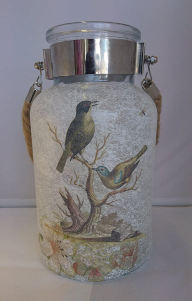 Decoupage Hurricane Jar