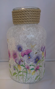 Decoupage Hurricane Jar