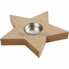 MDF Star T Light Holder